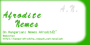 afrodite nemes business card